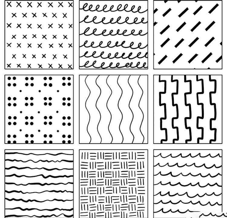 عکس، تمرکز نقاشی با الگوهای تکرارشونده