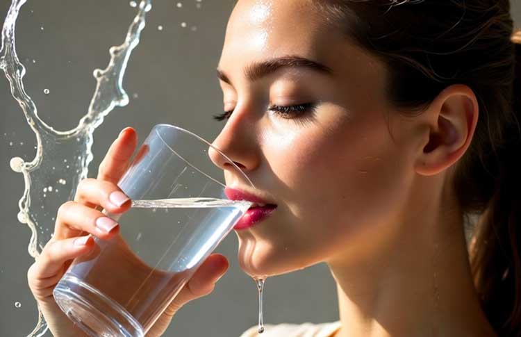 آب روش نوشیدن آب برای سفیدی