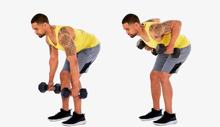 زیربغل خم با دمبل