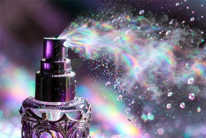 میست‌های صورت با ذرات رنگین‌کمانی