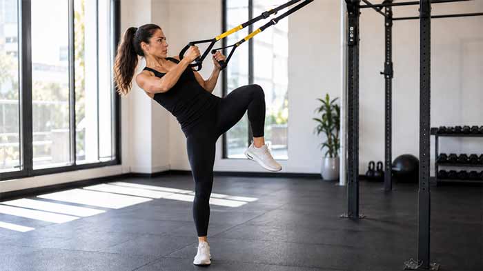 ساید کرانچ ایستاده (TRX Standing Oblique Crunch)